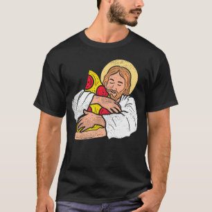 Hij is Rizzin' grappige Jezus die basketbal speelt T-shirt