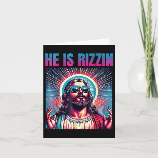Hij is Rizzin Happy Easter Day Kaart (Voorkant)