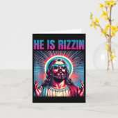 Hij is Rizzin Happy Easter Day Kaart (Gele Bloem)