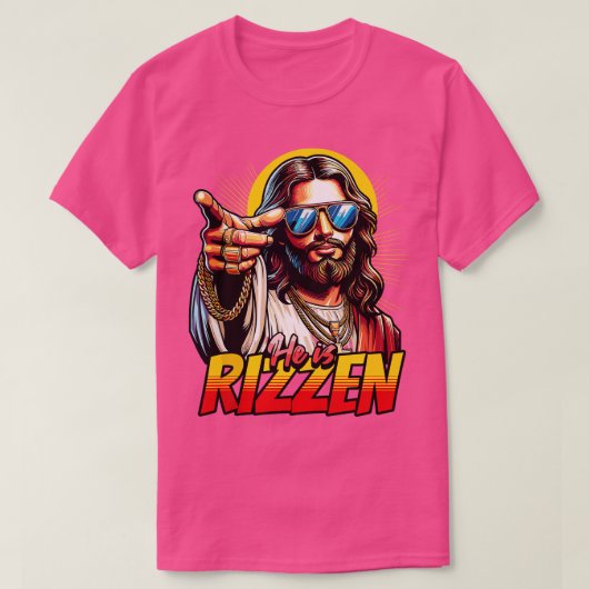Hij is Rizzin Jesus Cool Easter T-shirt (Design voorkant)