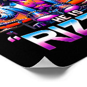 Hij is Rizzin' Jezus heeft Rizzen Grappig Pasen Ch Poster (Hoek)