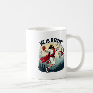 Hij Is Rizzin Pasen Jezus Speelt Bysketbyll Hoop Koffiemok