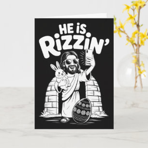 Hij Is Rizzin Pasen Kaart Gen Z Christelijke Meme