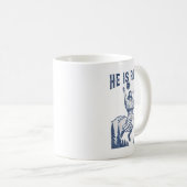 Hij is Rizzin Volleybal Jesus Happy Easter Funny C Koffiemok (Voorkant rechts)