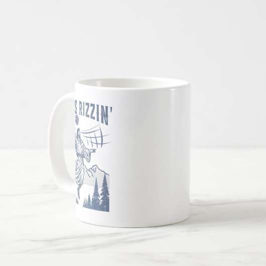 Hij is Rizzin Volleybal Jesus Happy Easter Funny C Koffiemok (Voorkant links)