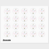 Hij is roze en blauw Sticker (Vel)