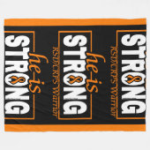 HIJ IS STERK...RSD/CRPS FLEECE DEKEN (Voorkant (Horizontaal))