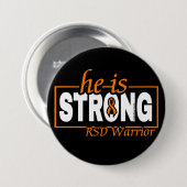 HIJ IS STERK...RSD RONDE BUTTON 7,6 CM (Voorkant /achterkant)