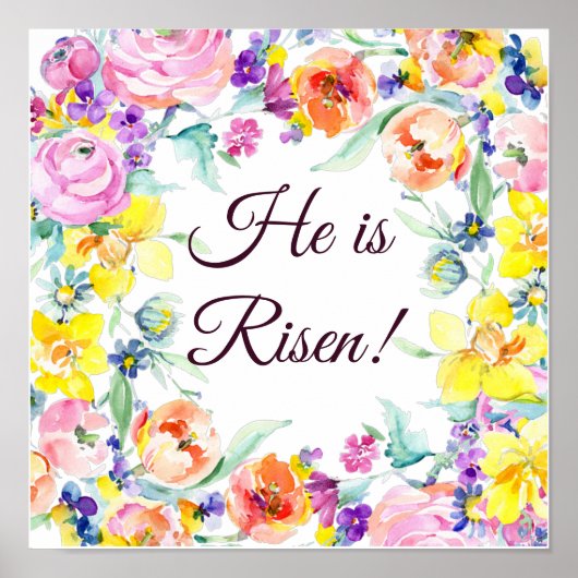 Hij is stijf! Floral lijst Poster (Voorkant)