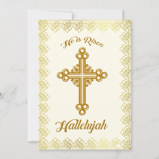 Hij is Toegenomen Christelijke Pasen Feestdagenkaart (Voorkant)