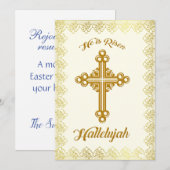 Hij is Toegenomen Christelijke Pasen Feestdagenkaart (Voorkant / Achterkant)