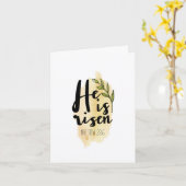 Hij is toegenomen - Christelijke Pasen kaart (Gele Bloem)