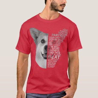 Hij is uw vriendenpartner verdediger Corgi mama Co T-shirt