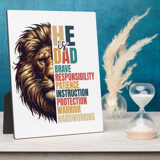 Hij is vader: kracht, leiding en liefde fotoplaat (Zijkant)
