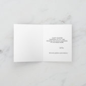 Hij is verrezen Aquarel Paasbloem Kruis Bedankkaart (Binnen)