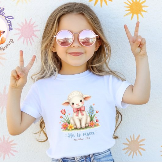 Hij is verrezen, Bijbelvers, Religieus Pasen Baby Romper