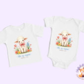 Hij is verrezen, Bijbelvers, Religieus Pasen Baby Romper