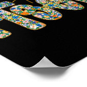 Hij is verrezen Bloemlente Pasen Jezus Christelijk Poster (Hoek)