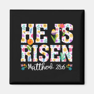 Hij is verrezen boho pasen christelijk jesus  magneet