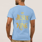 Hij is verrezen – Christelijk Easter Mannen Basic  T-shirt (Achterkant)