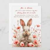 "Hij is verrezen" Easter Egg Hunt uitnodiging (Voorkant / Achterkant)