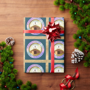 Hij is verrezen en viering van Pasen Cadeaupapier