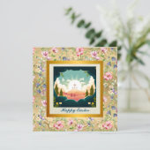 Hij is verrezen en viering van Pasen Kaart (Staand voorkant)