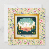 Hij is verrezen en viering van Pasen Kaart (Voorkant)