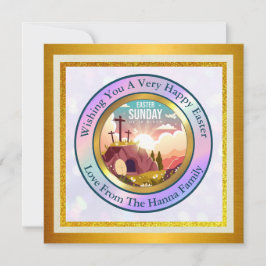 Hij is verrezen en viering van Pasen Kaart