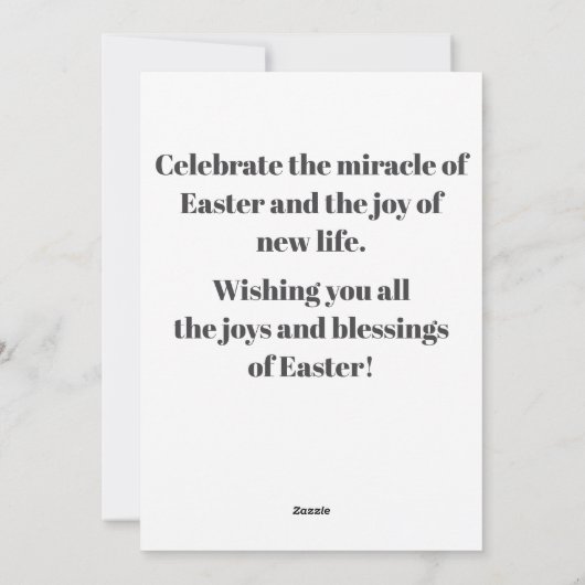 Hij is verrezen  feestdagenkaart (Achterkant)