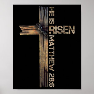 Hij is verrezen in het Christelijke geloof Poster