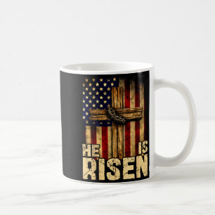 Hij is verrezen jesus christelijke god religieus p koffiemok