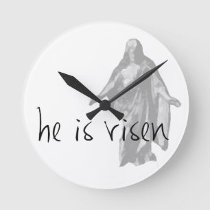 hij is verrezen jesus christus pasen lds mormon ronde klok