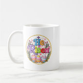 Hij is verrezen Jezus Christelijk Bijbelvers Paasv Koffiemok (Links)