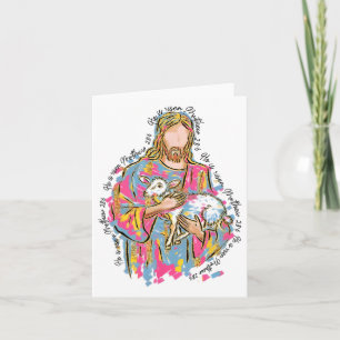 Hij is verrezen Jezus en Lam God gelukkige Pasen C Kaart