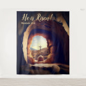Hij is verrezen! Jezus liet een leeg graf herrijze Wandkleed (Voorkant)