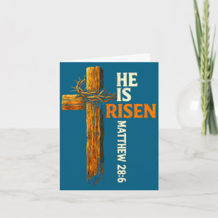 Hij is verrezen kruis jesus religieus christelijk kaart