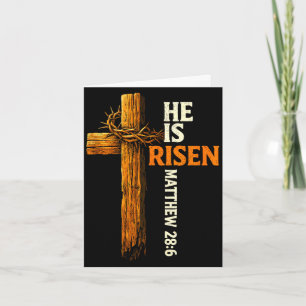 Hij is verrezen kruis jesus religieus christelijk kaart