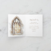 Hij is verrezen | Kruis met de Paaskerk Kaart (Binnen)