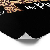 Hij is verrezen Leopard Cross Bunny Paasdag Christ Poster (Hoek)