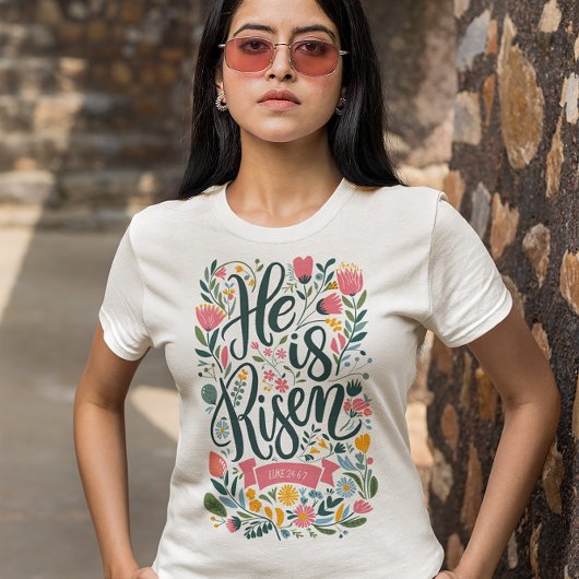 Hij is verrezen Lucas 24-6-7 Tri-Blend Shirt