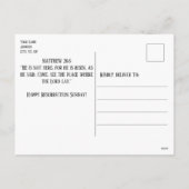 Hij is verrezen met het Paasbloemige Briefkaart (Achterkant)