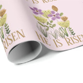 Hij is verrezen met paasbloemen cadeaupapier (Rol Hoek)