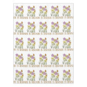 Hij is verrezen met paasbloemen tafelkleed (Voorkant)