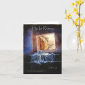 "Hij is verrezen" Notecard Kaart (Gele Bloem)