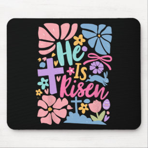 Hij is verrezen Paaskruis Coquette Jesus Christeli Muismat