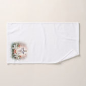 Hij is verrezen Paaskruis met bloemen Bad Handdoek (Handdoek)