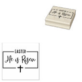 Hij is verrezen paasrubberen stempel (Gestempeld)