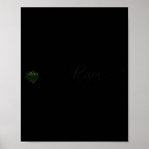 Hij is verrezen palmblad 3 kruizen minimalistisch poster