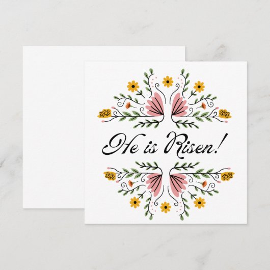 Hij is verrezen Pasen Kaart (Voorkant / Achterkant)